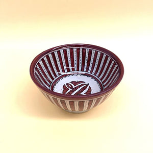 Arabische Keramik-Salatschüssel Fez Granat 18cm