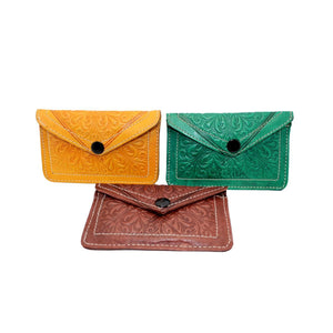 Cartera marroquí de cuero natural Lesh
