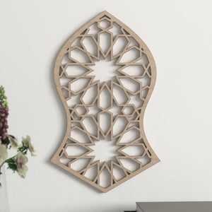 Cuadro celosía árabe de madera modelo Zakafa