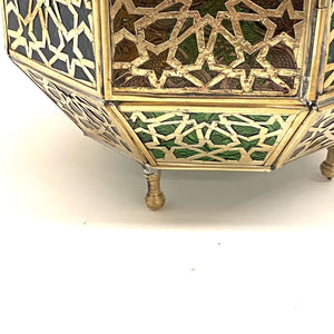 Arabische achteckige Messinglaterne 38 cm | Arabische Lampen
