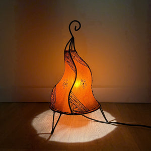 lámpara marrakech piel naranja