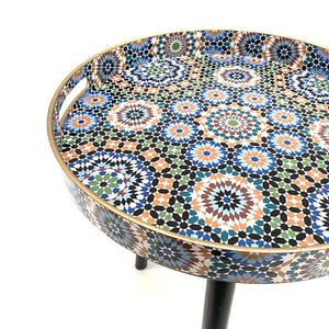 Mesa marroquí auxiliar de café Al-Andalus bandeja