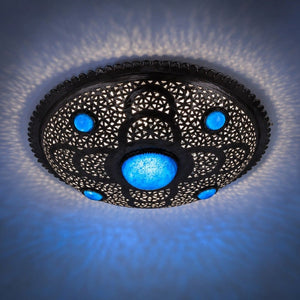 plafón árabe forja azul 48cm