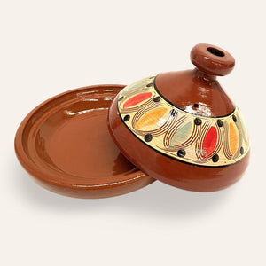 tagine bereber esmaltado pintado 32 abierto