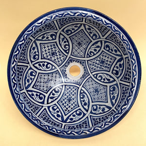 Marokkanisches Keramikwaschbecken aus Fez 40cm