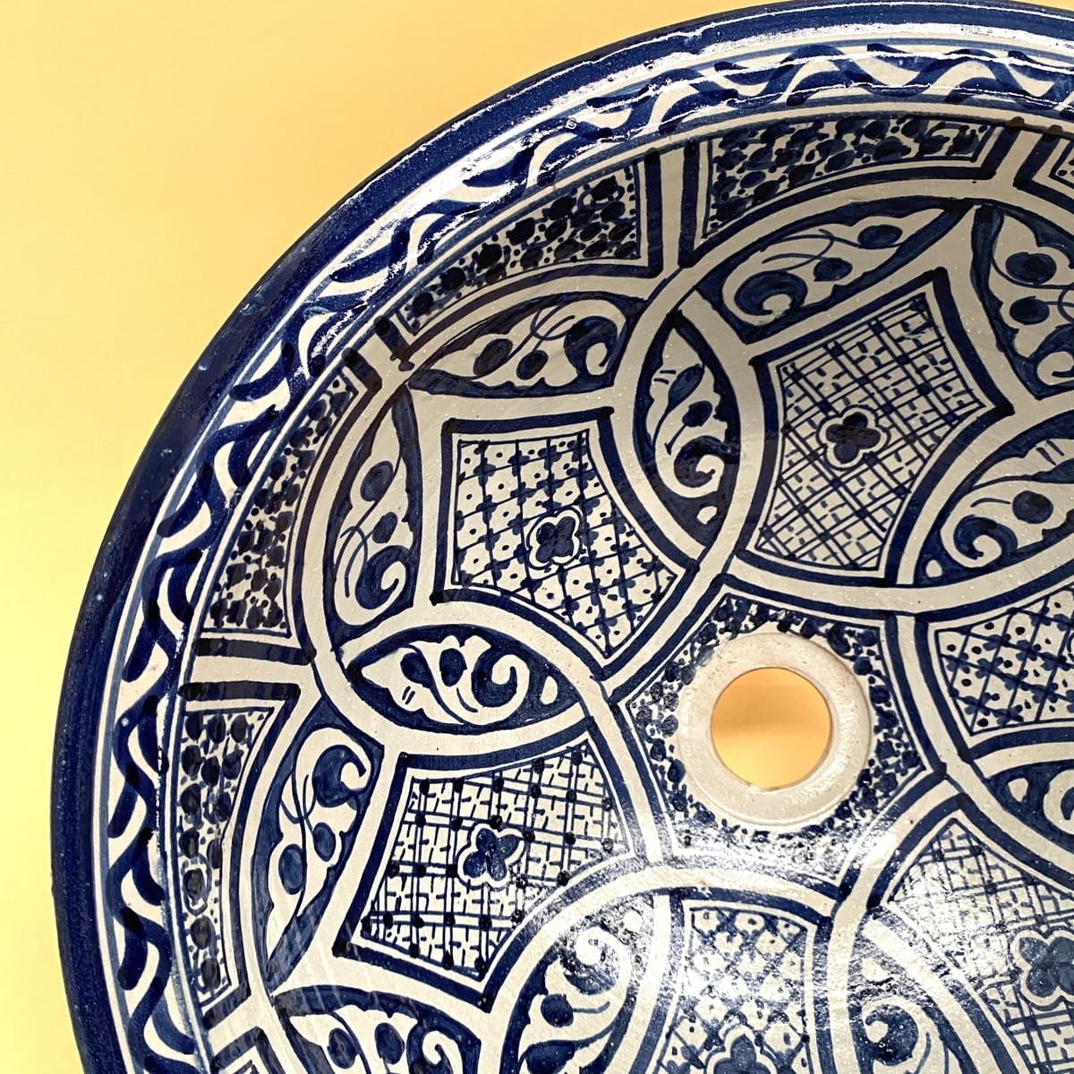 Marokkanisches Keramikwaschbecken aus Fez 40cm