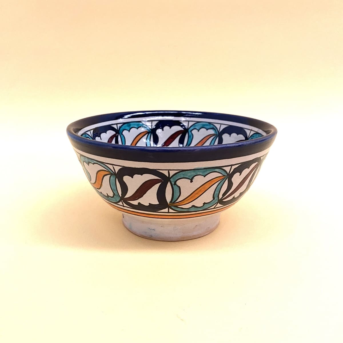 Arabische Salatschüssel aus Keramik, Blau, 18 cm