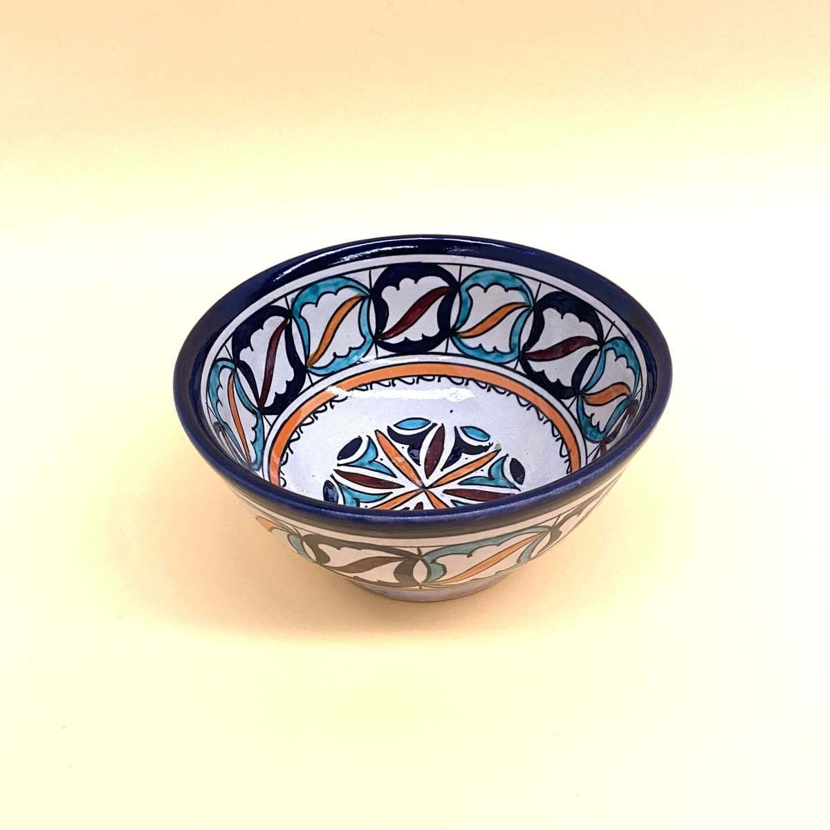 Arabische Salatschüssel aus Keramik, Blau, 18 cm