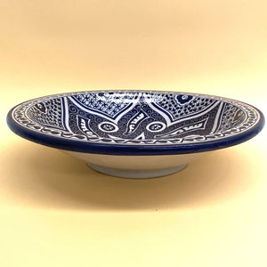 Arabischer blau-weißer Keramikteller 40 cm