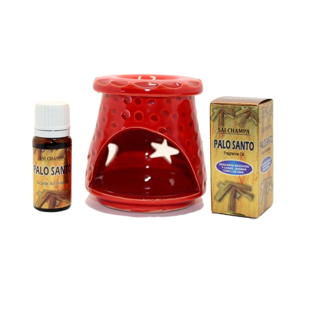 Aceite esencial de Palo Santo + Quemador cerámica