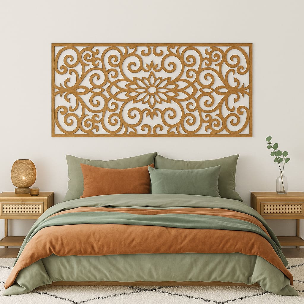 cabecero floral roble