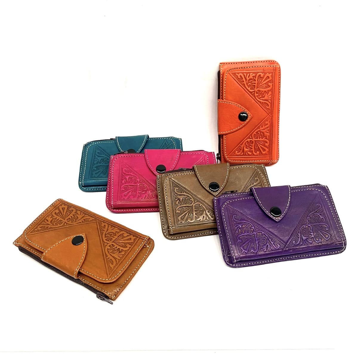 Marokkanische Tabihe-Lederbrieftasche – 100 % handgefertigte Lederwaren