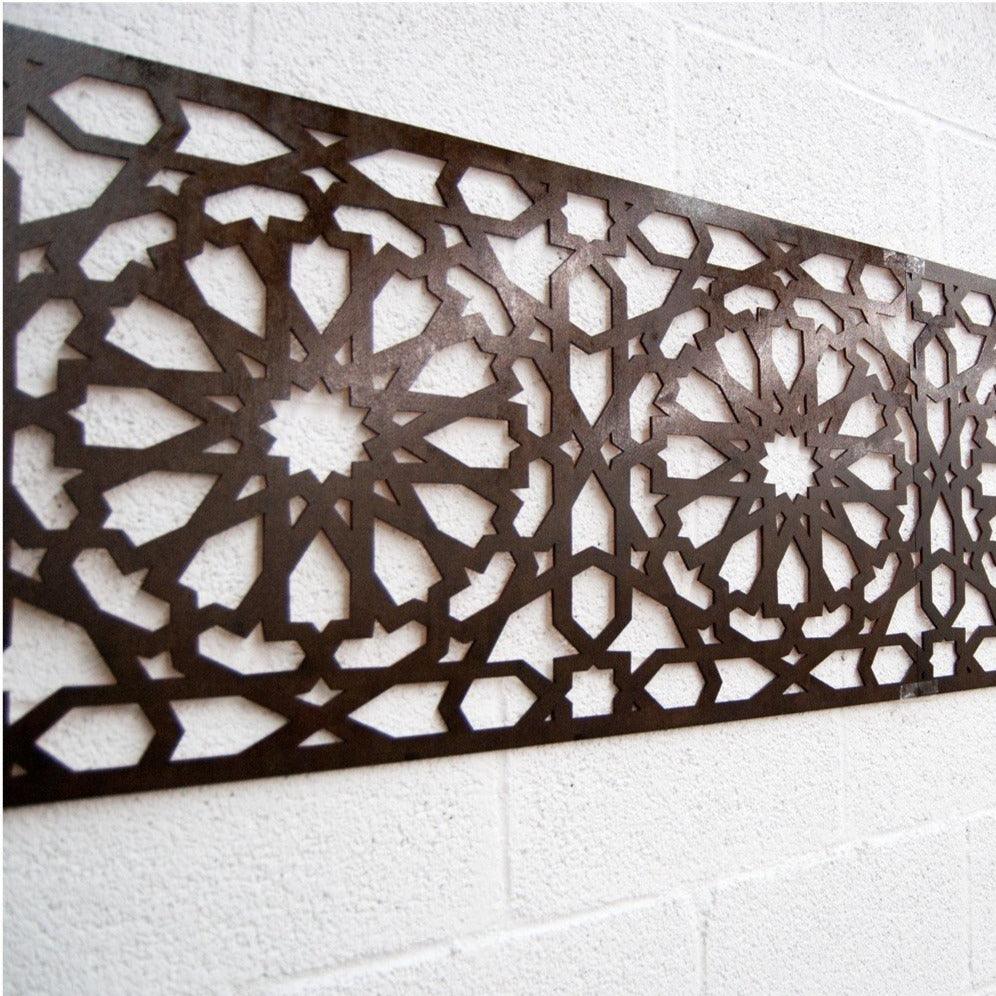Celosía árabe de madera cenefa Alhambra - 250x50cm