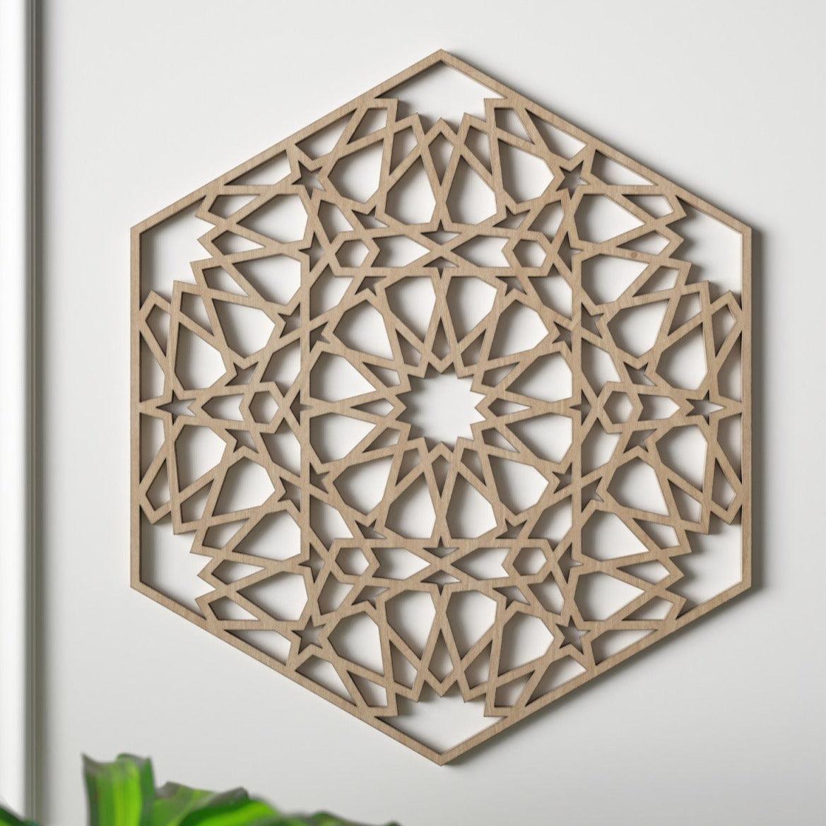 Celosía árabe de madera decorativa modelo Akram