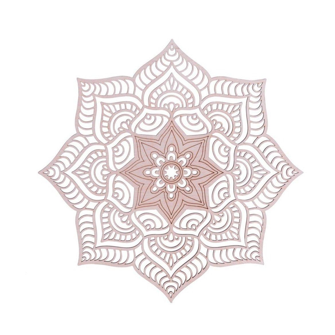 Celosía árabe de madera mandala decorativo