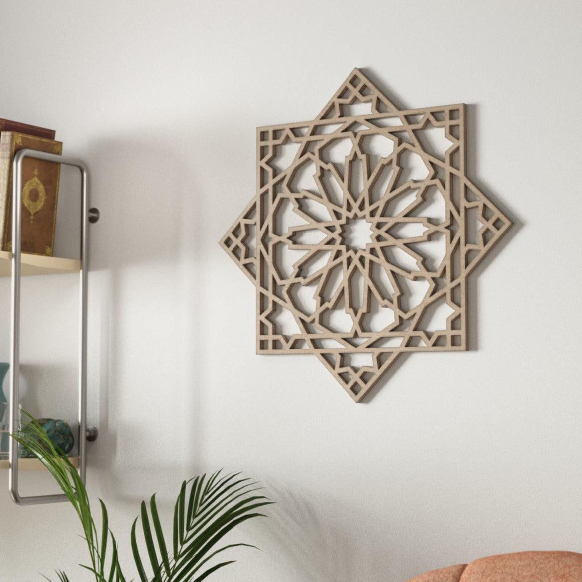 Celosía árabe de madera modelo punta del paraíso