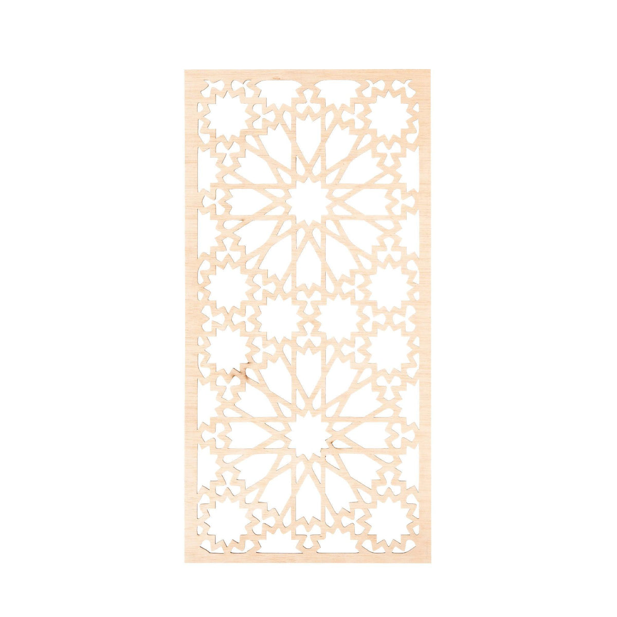 Celosía de madera natural- diseño Árabe 60x30cm