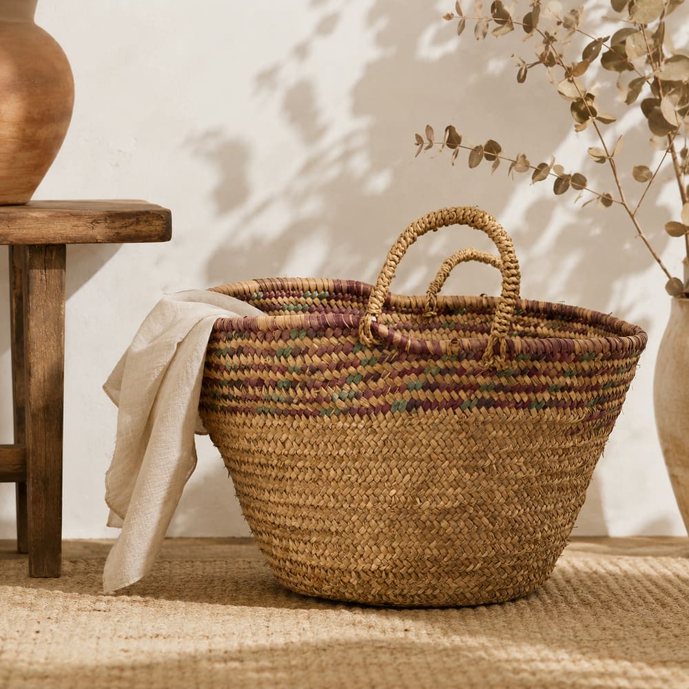cesto mimbre natural 50x35 contexto