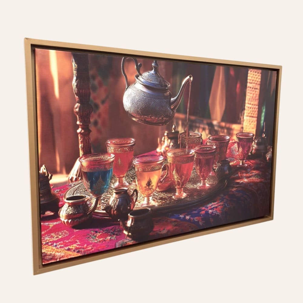 cuadro árabe ritual del té