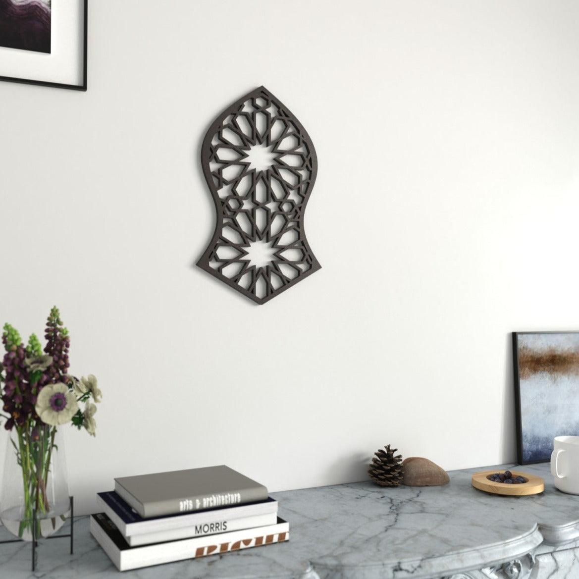 Cuadro celosía árabe de madera modelo Zakafa