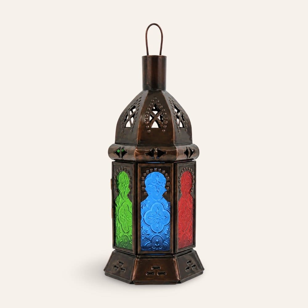 farol árabe hexagonal 22