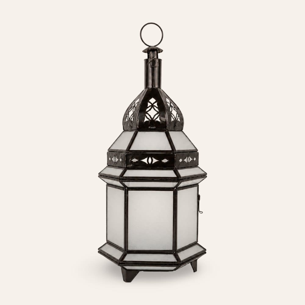 farol árabe IKRAH hexagonal blanco