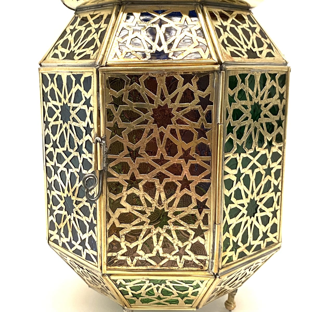 Arabische achteckige Messinglaterne 38 cm | Arabische Lampen