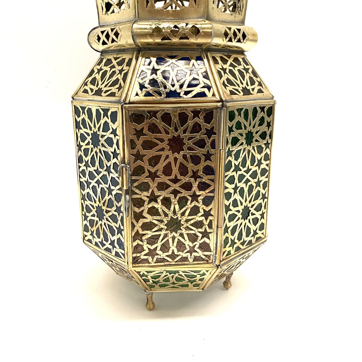 Arabische achteckige Messinglaterne 38 cm | Arabische Lampen