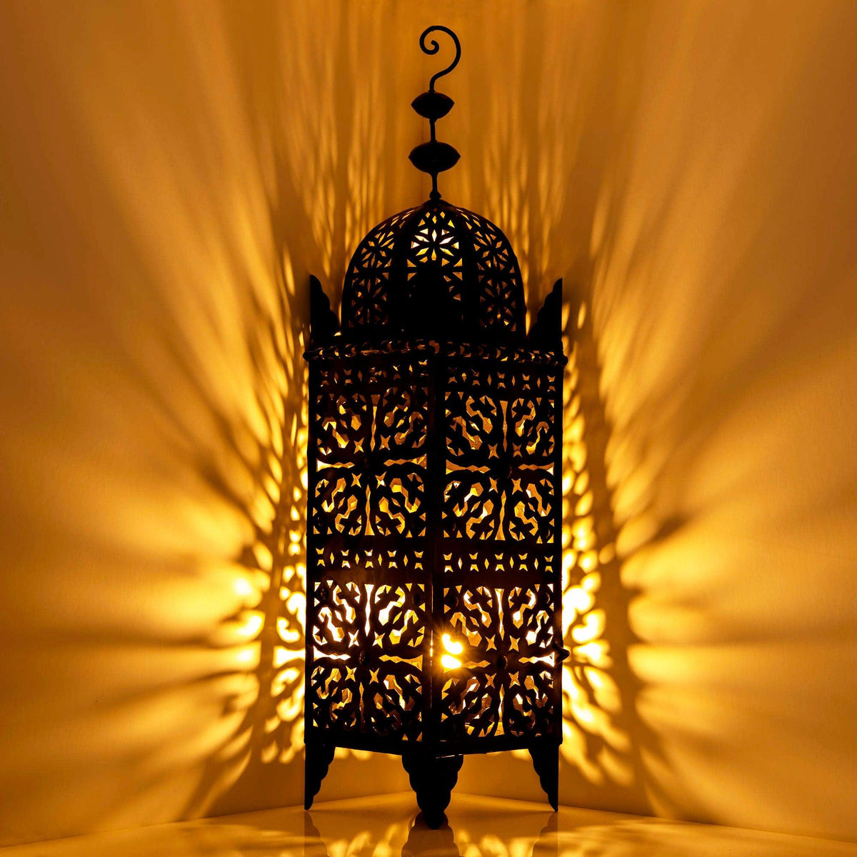 Farol marroquí alargado menara de hierro para velas - 10 Tamaños