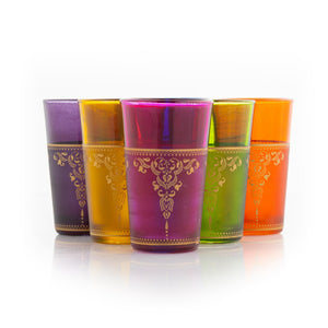 Juego de 6 vasos árabes de té Golden