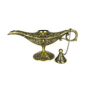 lámpara aladino gigante dorada abierta