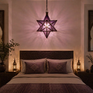 Arabische violette Kristallsternlampe C1 40x37