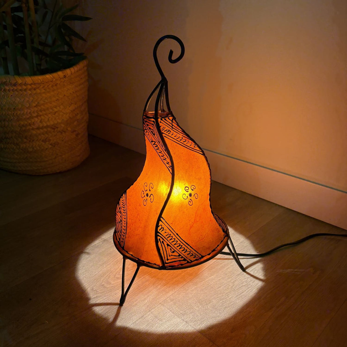 lámpara marrakech piel 35cm