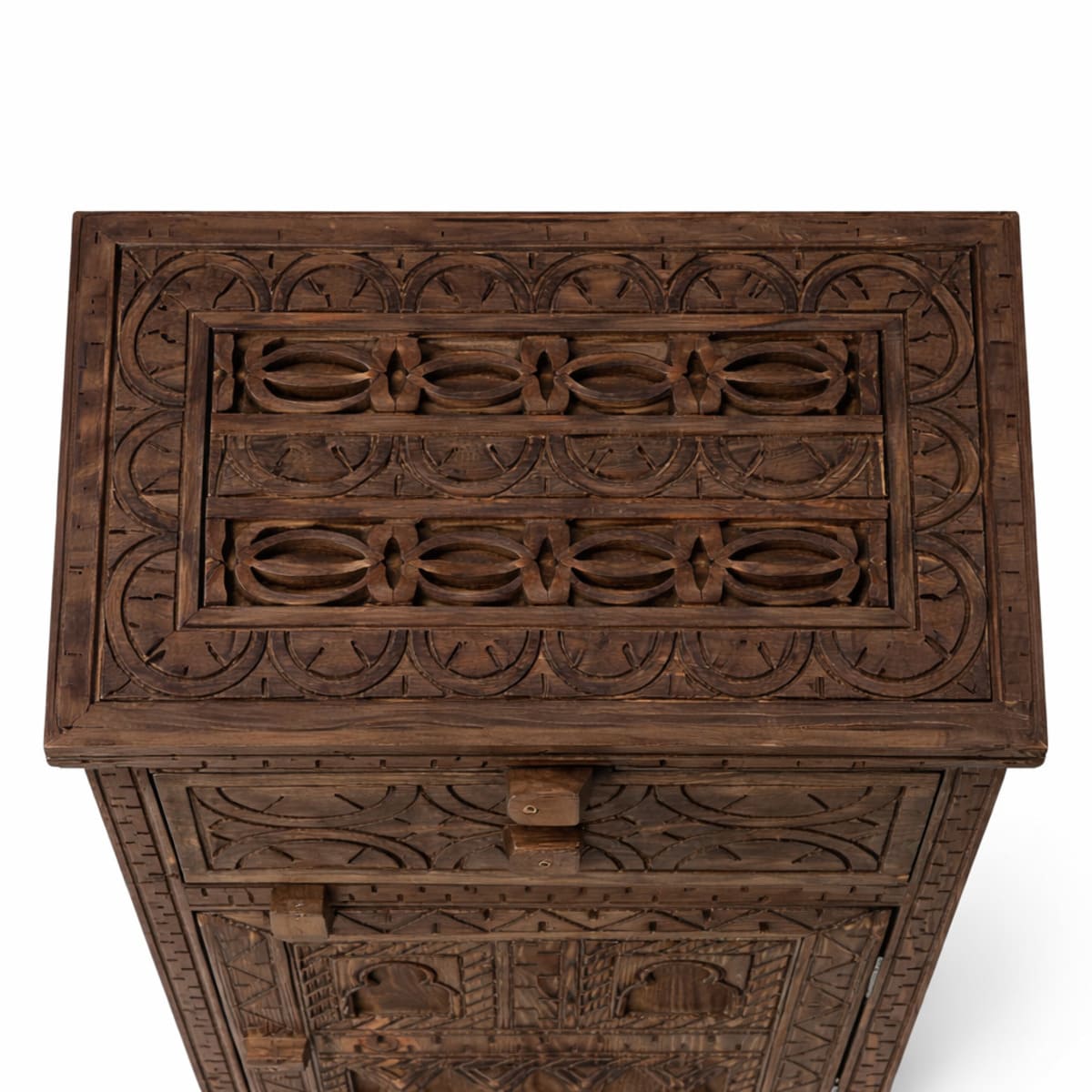 mesita de noche bereber madera maciza planta