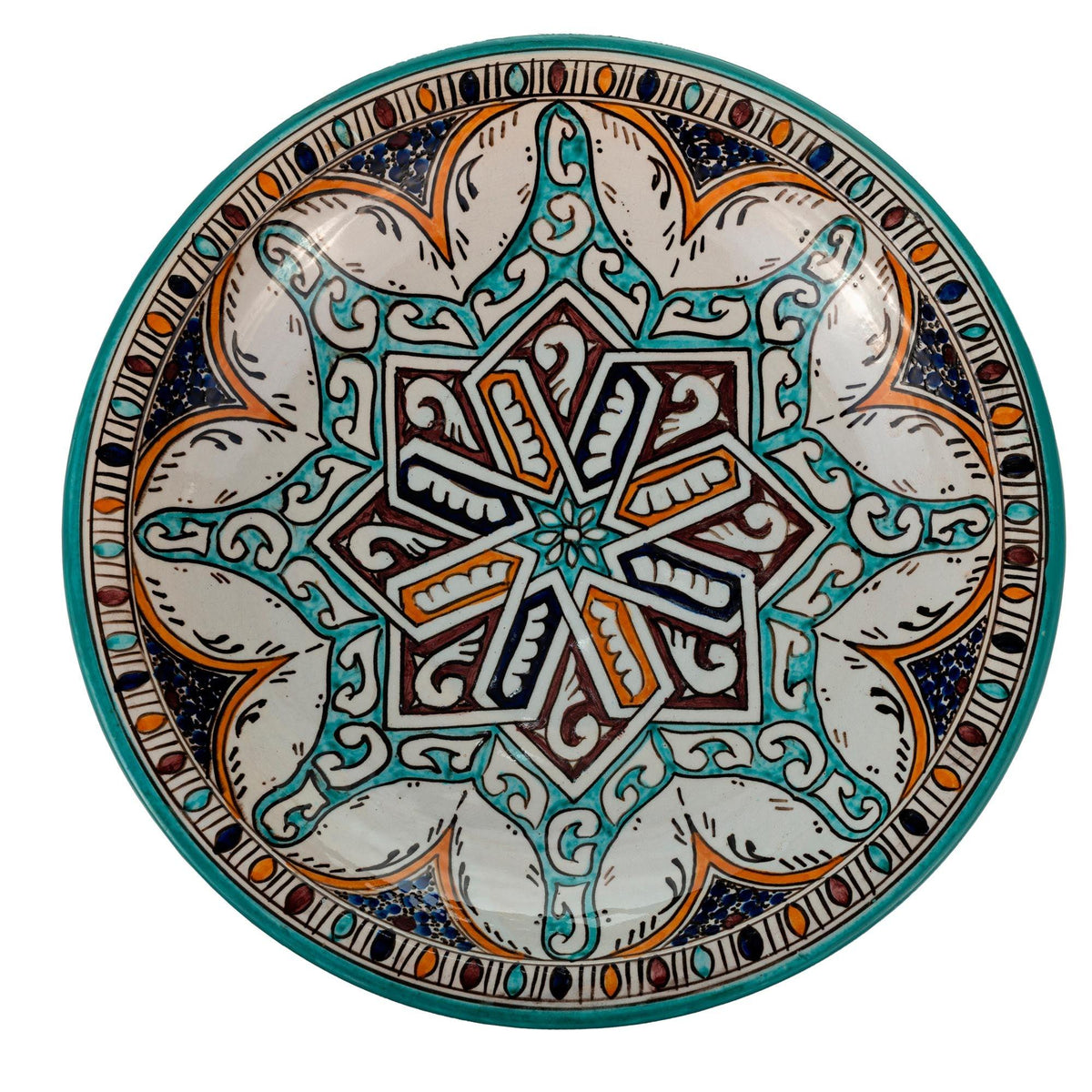 Plato marroquí cerámica de Fez Malek 40cm