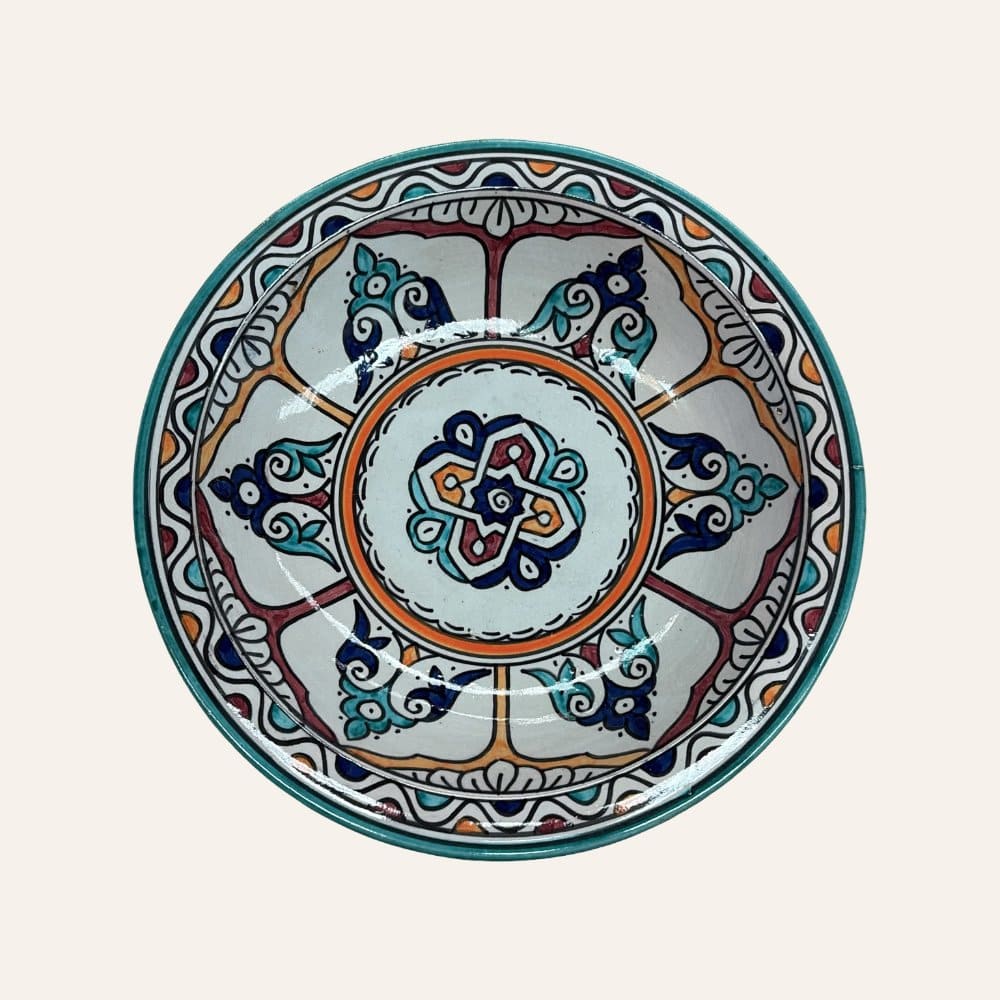 Arabischer Keramikteller aus Fez, 3 Größen