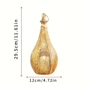 portavelas árabe metal colgante 29x12cms