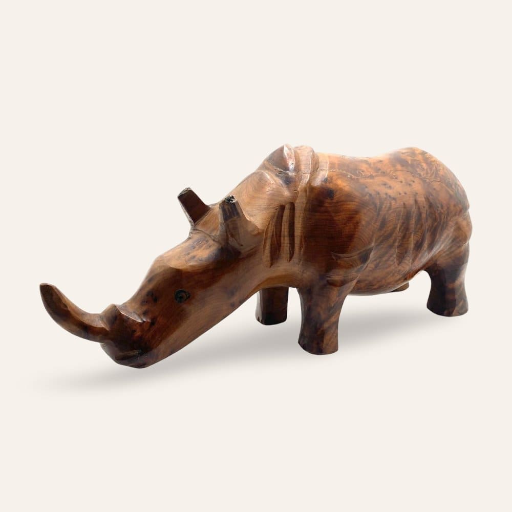 rinoceronte decorativo madera thuya