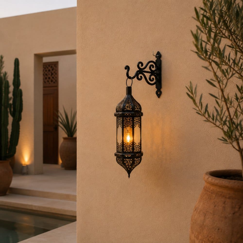 Halterung für arabische Lampen und Laternen aus Schmiedeeisen 10 cm