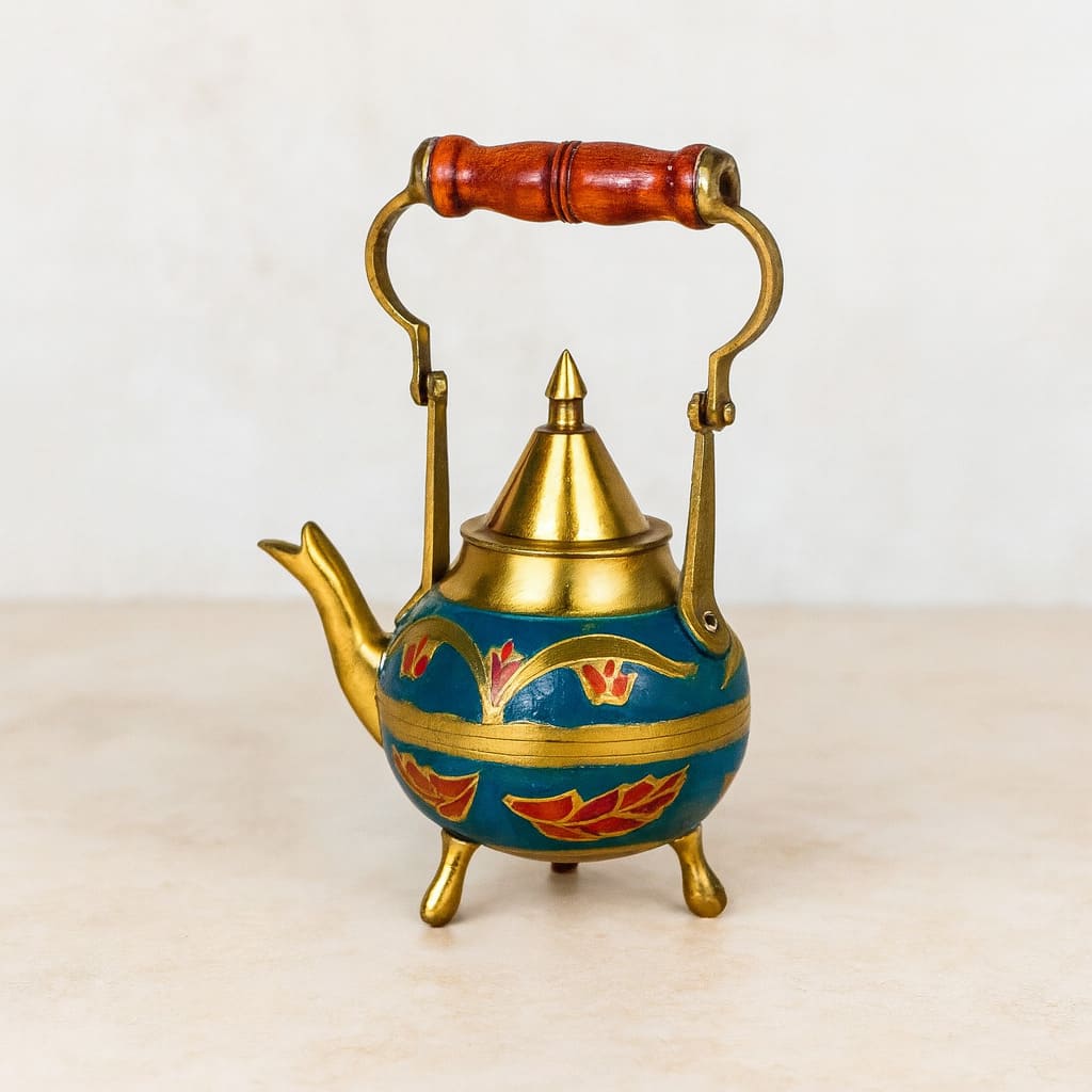 tetera decorativa india bronce