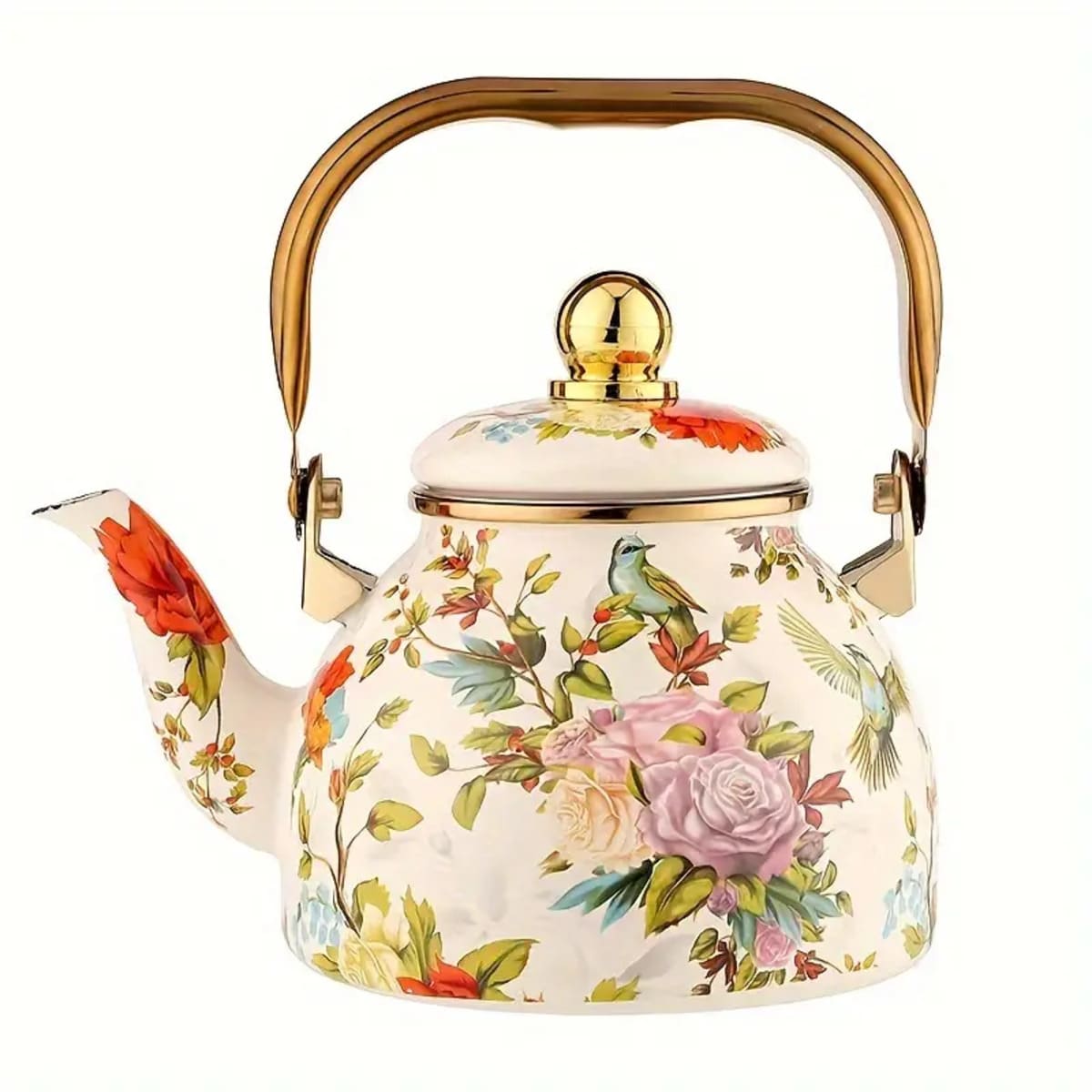 tetera grande esmalte porcelana